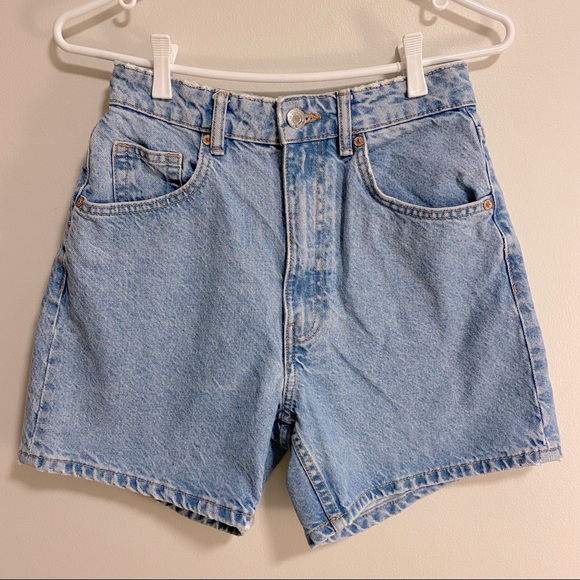 Zara Pants - ZARA High Waisted Light Wash Denim Shorts